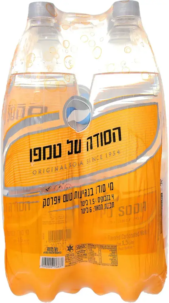 רביעיית סודה נגיעות אפרסק 1.5 ל'