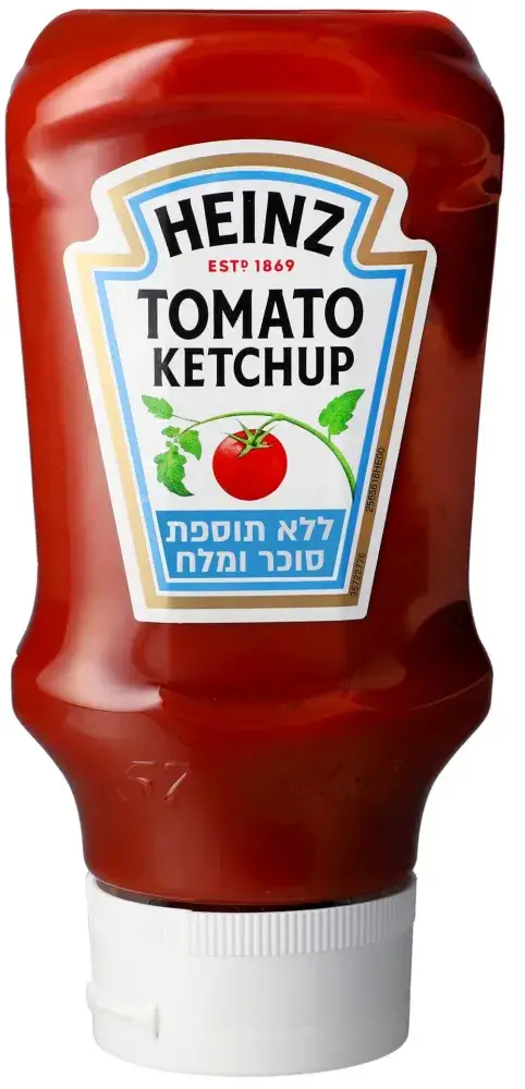 קטשופ היינץ ללא תוספת סוכר ומלח 400 מל