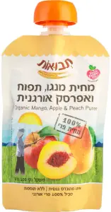 מחית מנגו תפוח ואפרסק אורגני 100 גרם יצרן/מותג: תבואות
