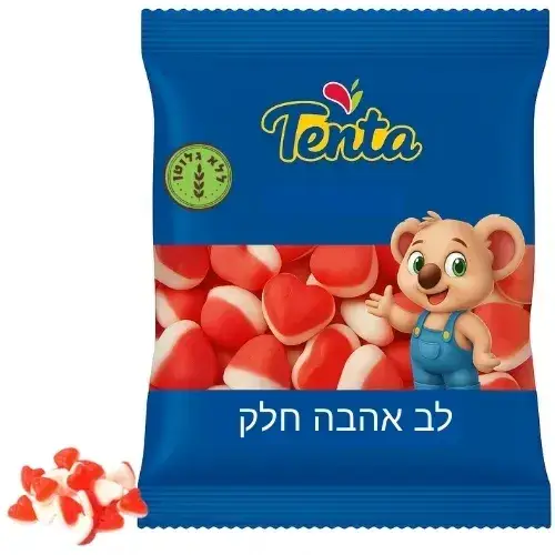 טטו גומי לב אהבה חלק 500 גרם