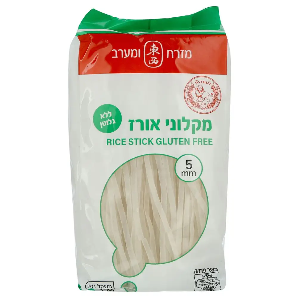 מקלוני אורז ללא גלוטן 5 מ"מ 400ג' (ליאן טונג)כ)
