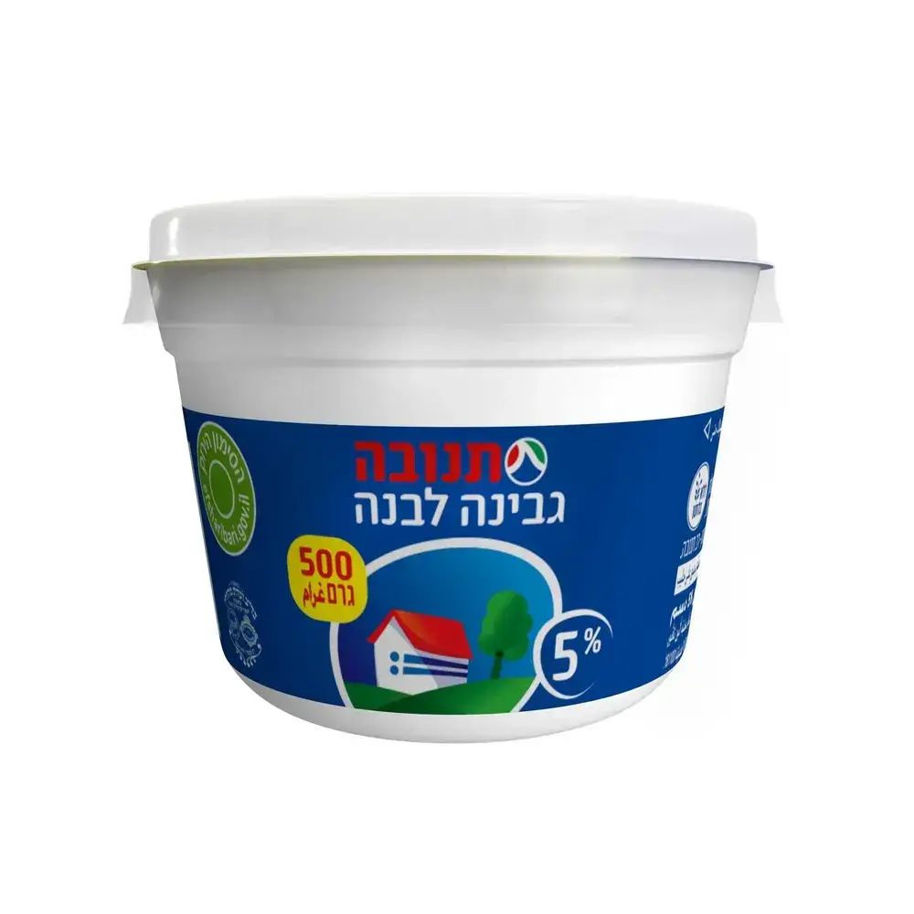 גבינה לבנה 5% תנובה 500 גרם