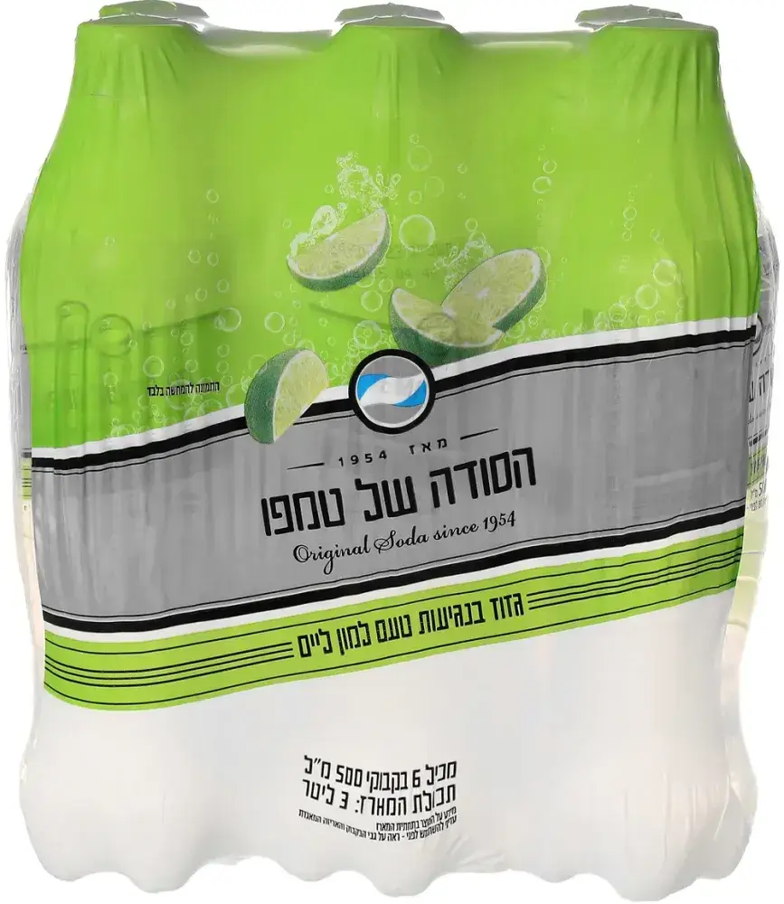 שישייה סודה בטעם למון ליים 500 מל