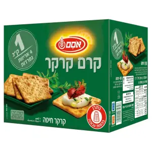 אסם קרם קרקר 4*1קג חדש