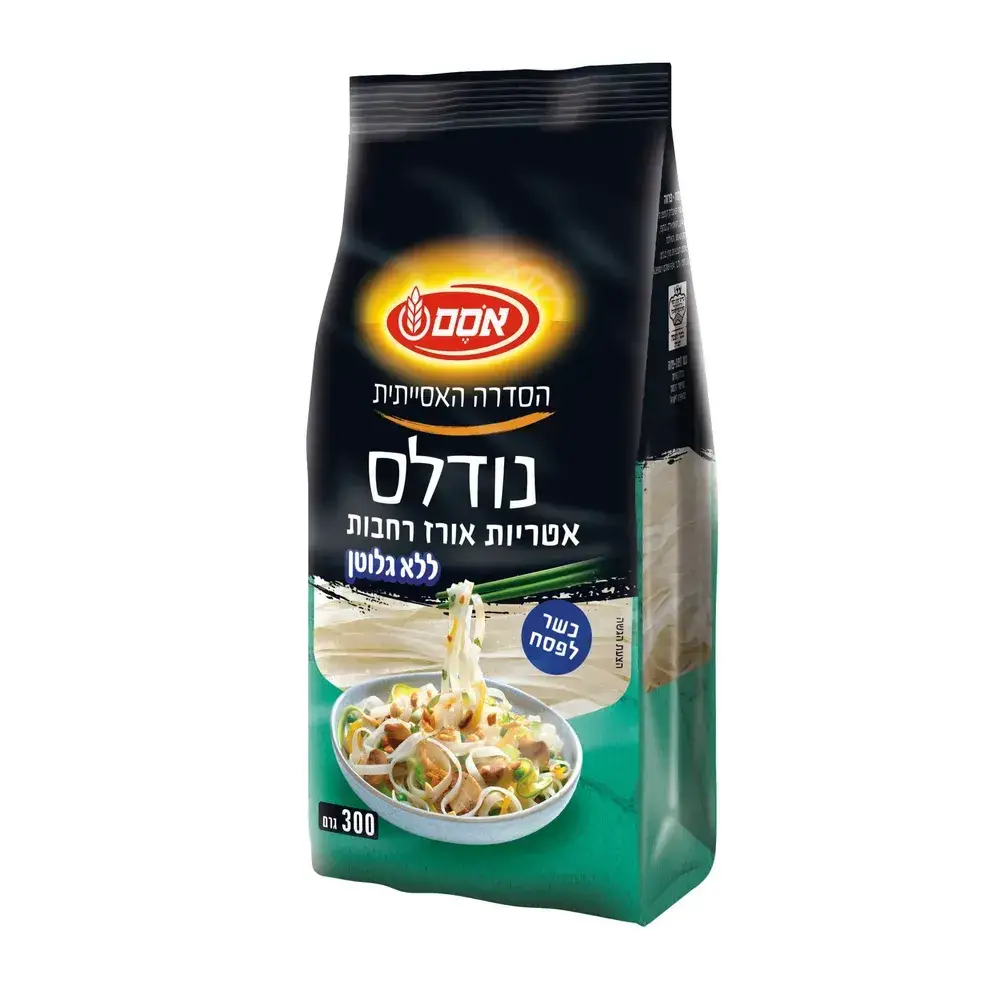 אסם נודלס אטריות אורז רחבות 16*300גרם