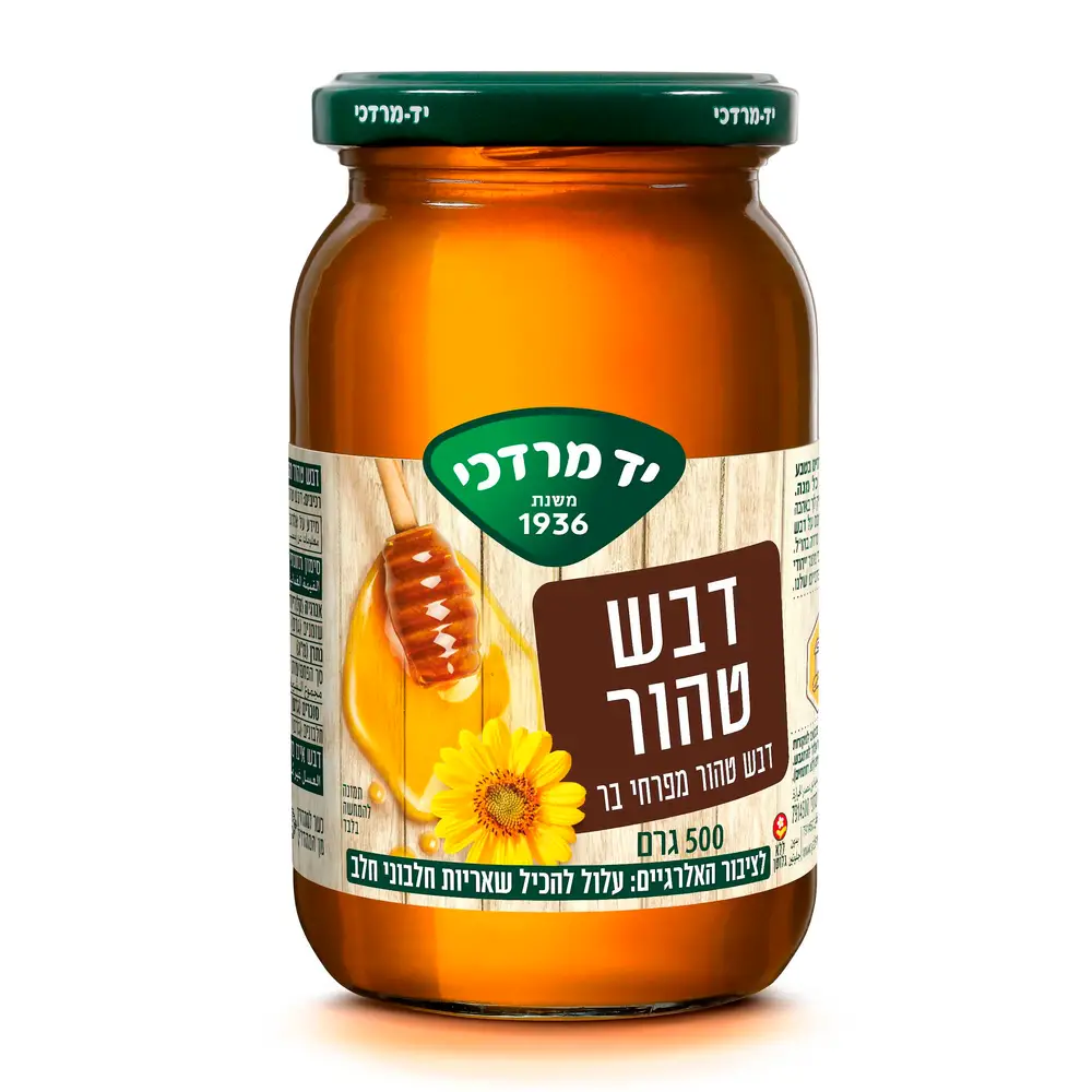 דבש טהור מפרחי בר י.מרדכי 500 ג'