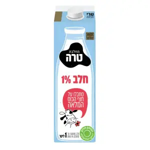 חלב הומוגני 1% קרטון 1 ל'