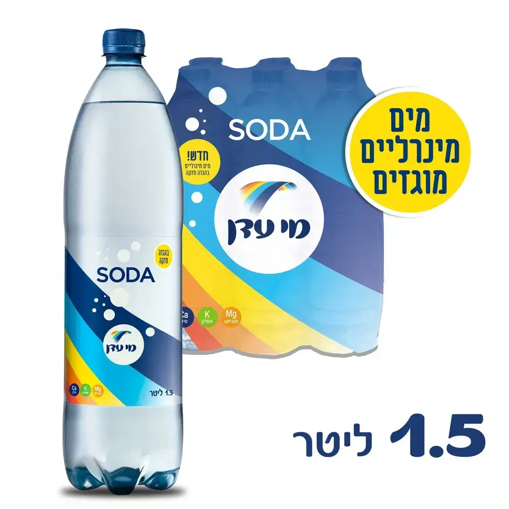 מי עדן סודה 1.5 ליטר שישייה