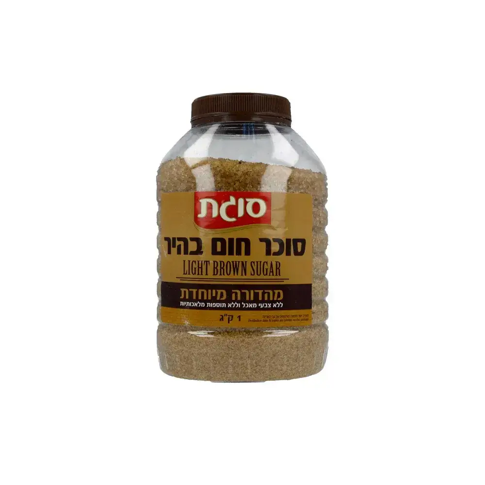 סוכר חום בהיר סוגת קג1 צנצנת