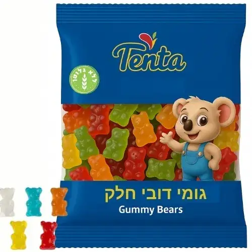 טטו גומי דובי חלק  500 גרם