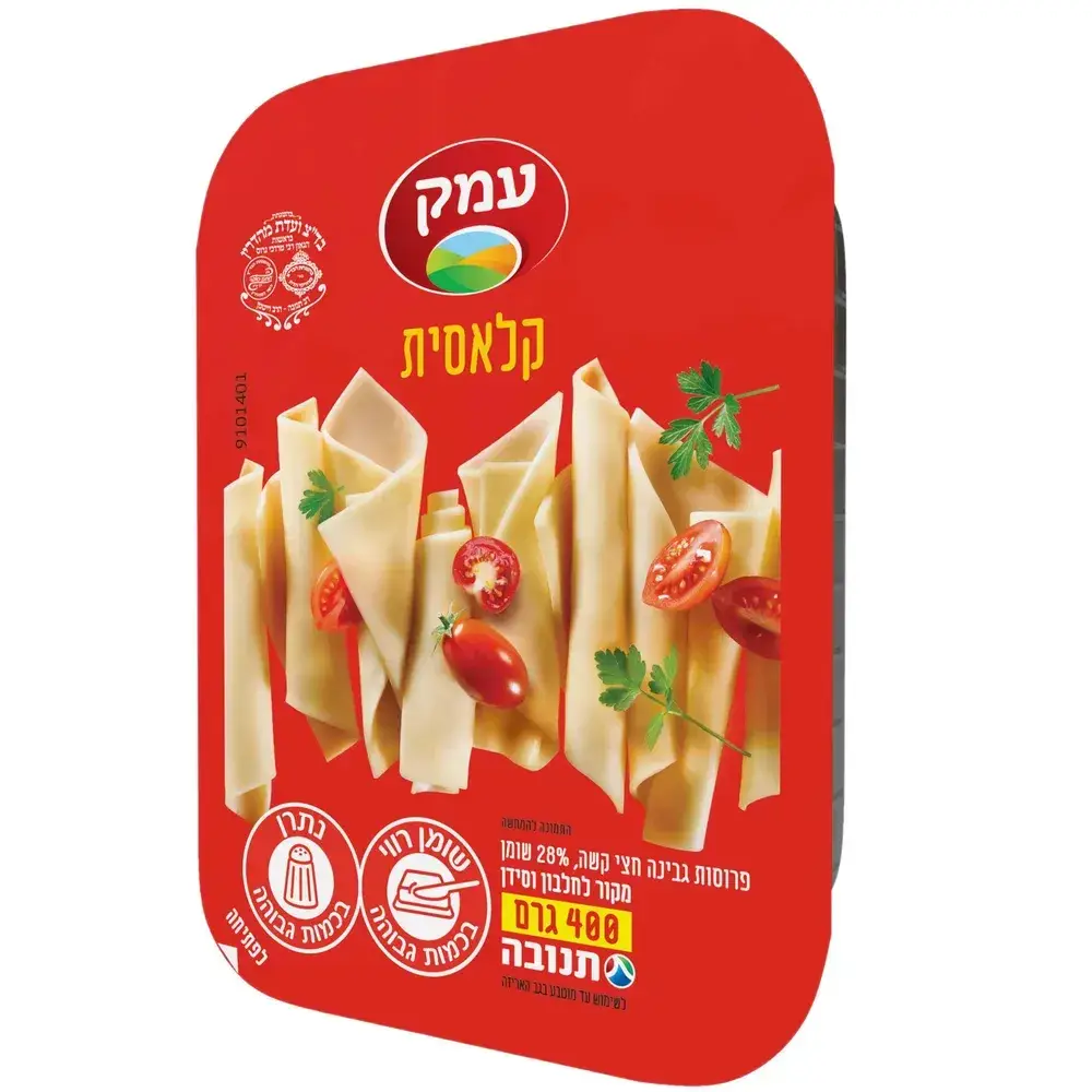 גבינה עמק קשה 28% פרוס 400 ג'