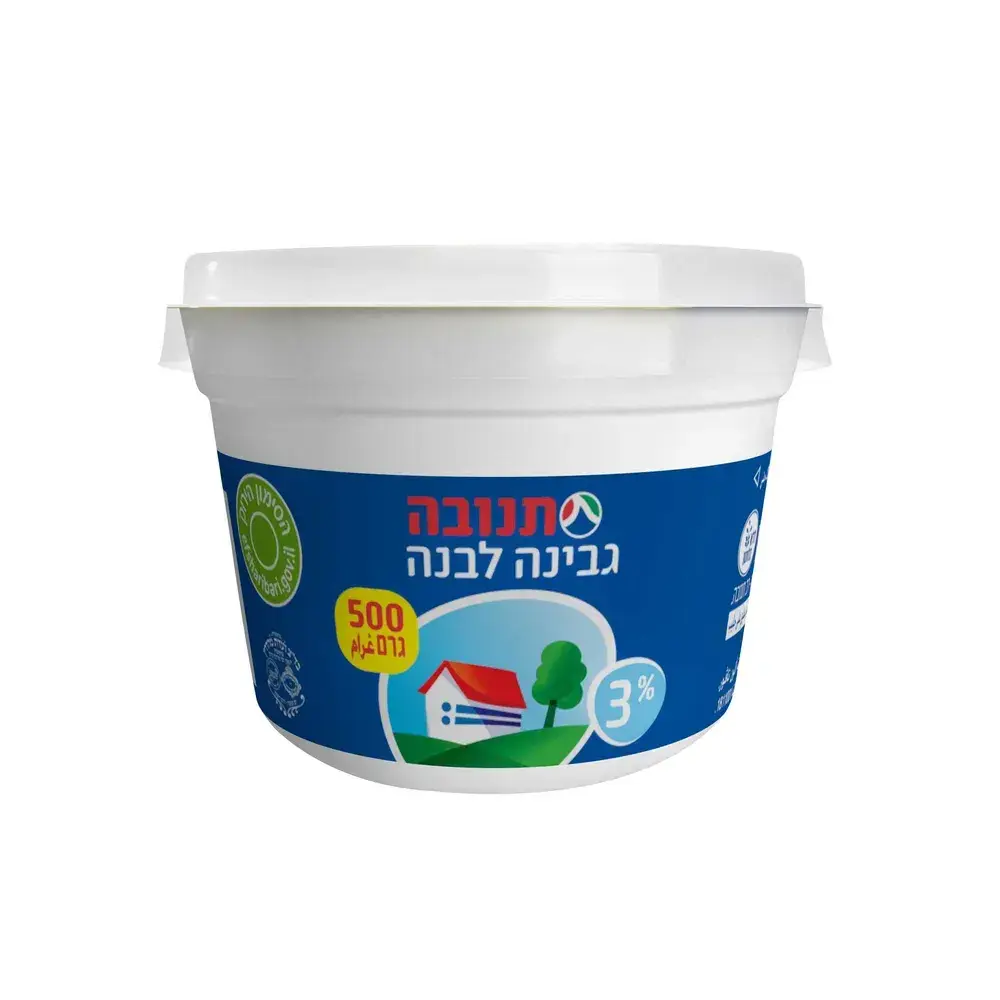 גבינה לבנה תנובה 3% 500 גרם