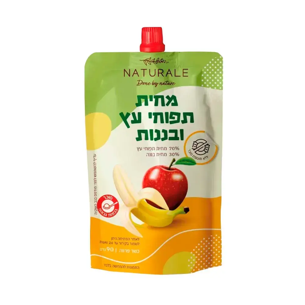 מחית תפוחי עץ ובננות 90 גרם נטורלה