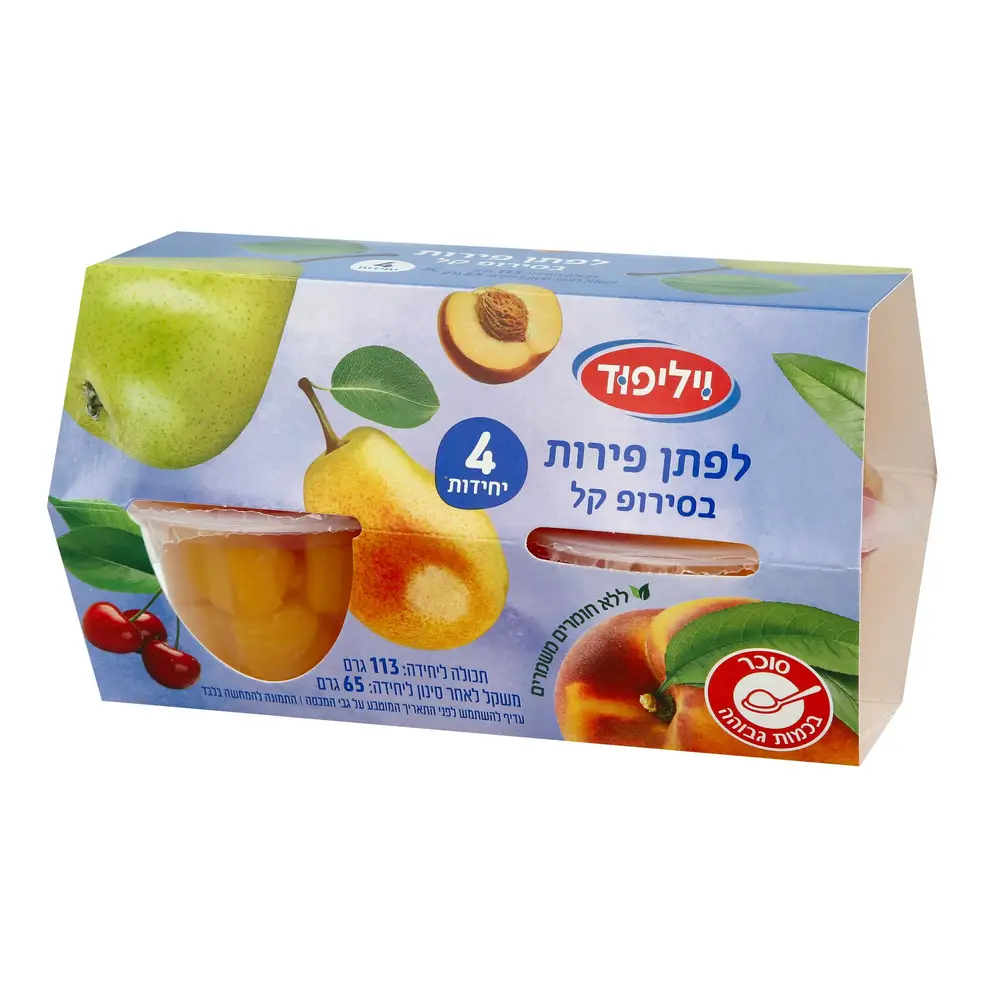 קוקטייל פירות בסירופ קל 4 יח'