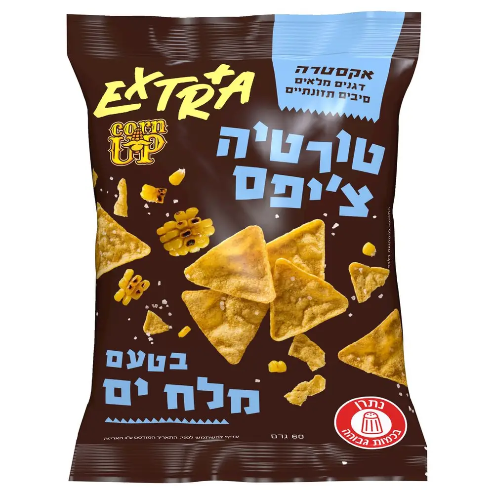 טורטיה צ'יפס מלח ים 60גר