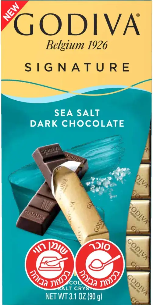 שוקולד GODIVA  מריר בנגיעות מלח ים