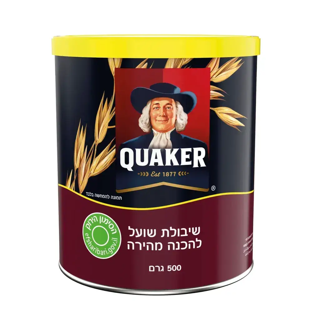 קוואקר שיבולת שועל פחית 500 גר 24 יח