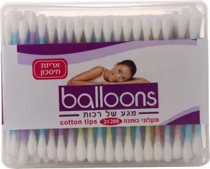 בלונס צמרונים בקופסא 200X2יח' 2