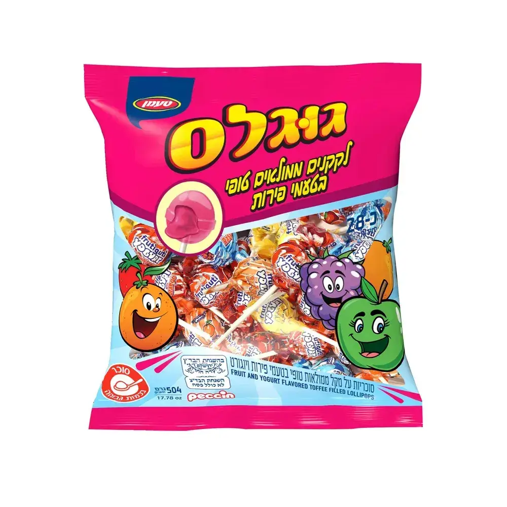 לקקנים ממולאים טופי בטעם פירות