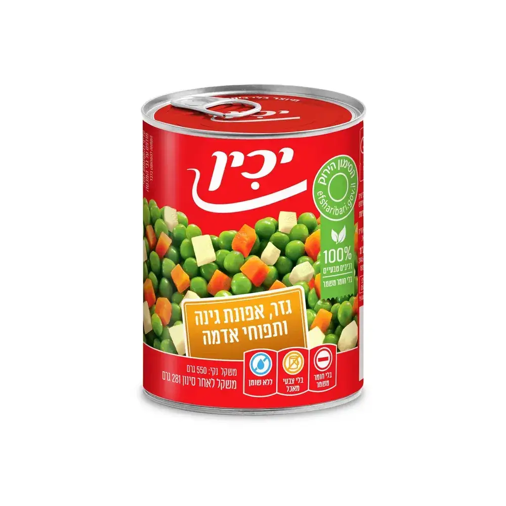 לקט ירקות מעורבים יכין 550 גרם