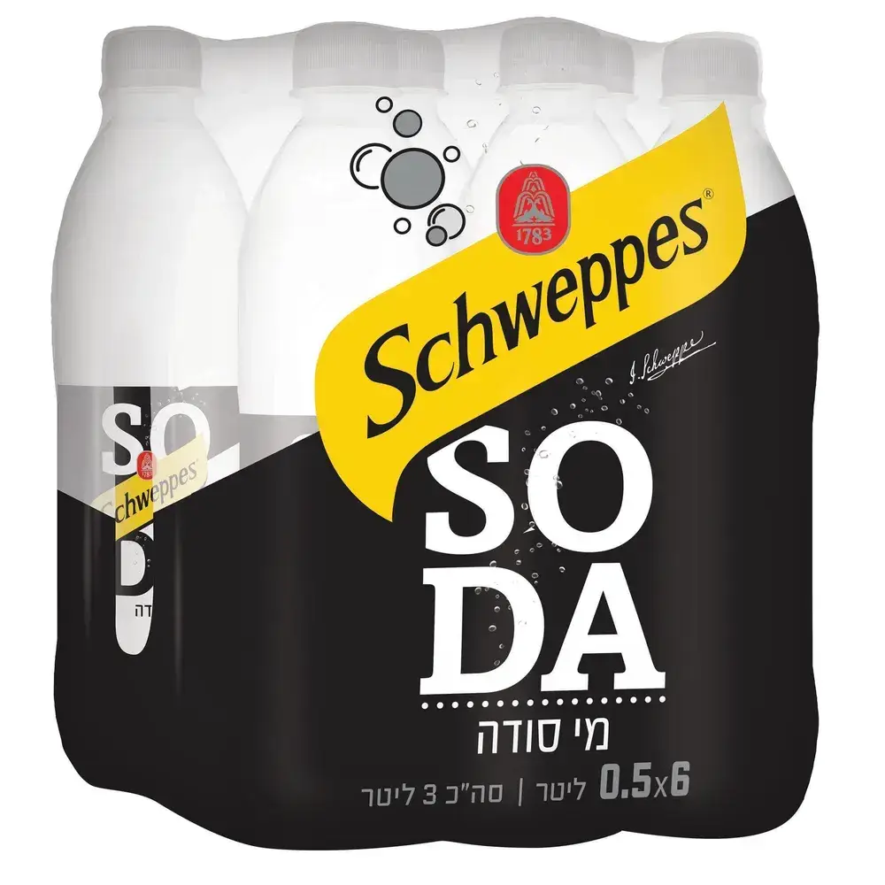 שישייה שוופס סודה/לימון 0.5 ל'
