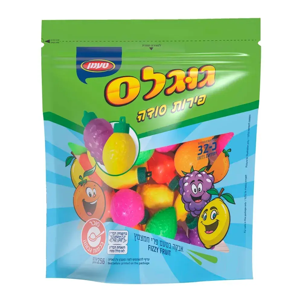 סוכריות זאזא פ.פלסטיק חמצמץ 8X36ג'