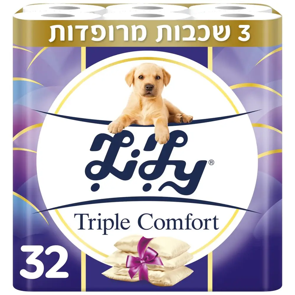 נייר טואלט לילי טריו לבן 32 גל