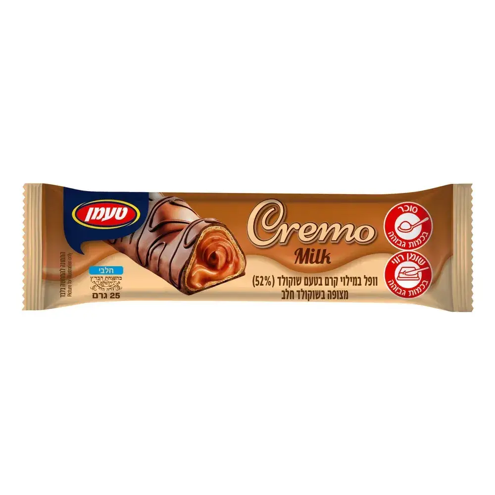 cremo וופל קרם שוקולד מריר-בודד