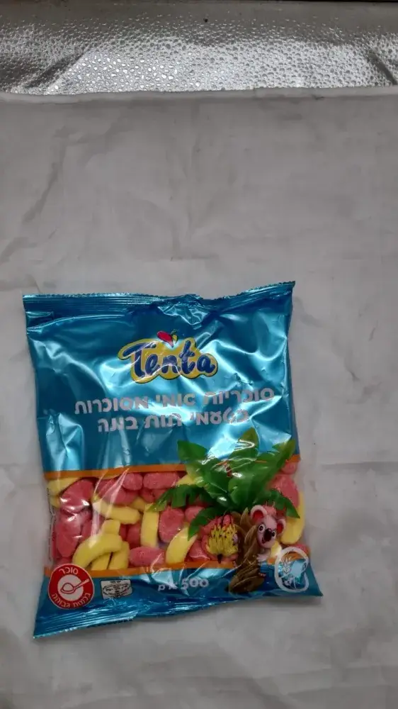 טטו גומי מיני בננה תות מסוכר 500 גרם