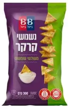 נשנושי קרקר משולשי שומשום