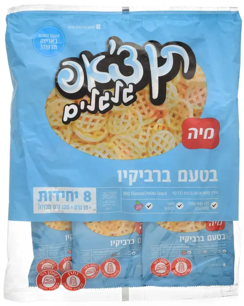מארז תן צ'אפ גלגלים בטעם ברביקיו 15 גרם -חדש-