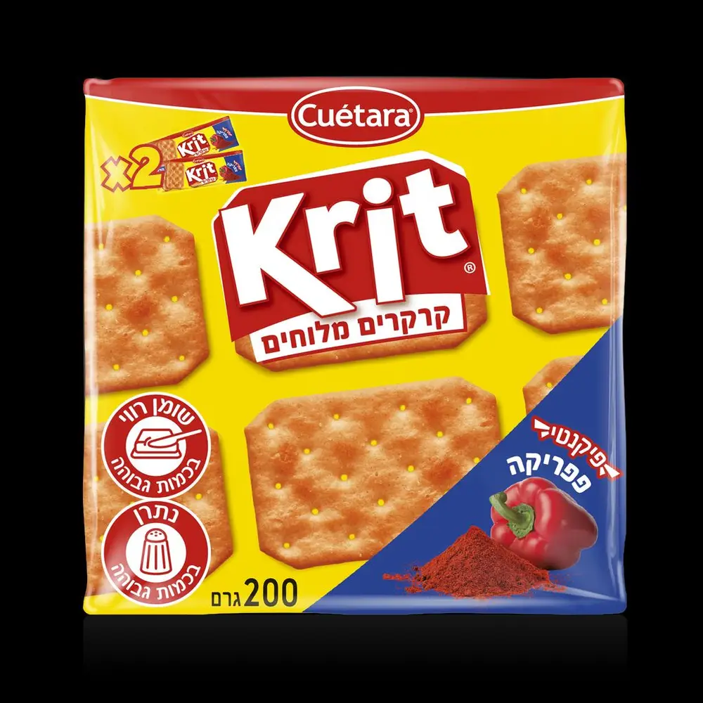 קרקרים קריט מלוחים פפריקה KRIT