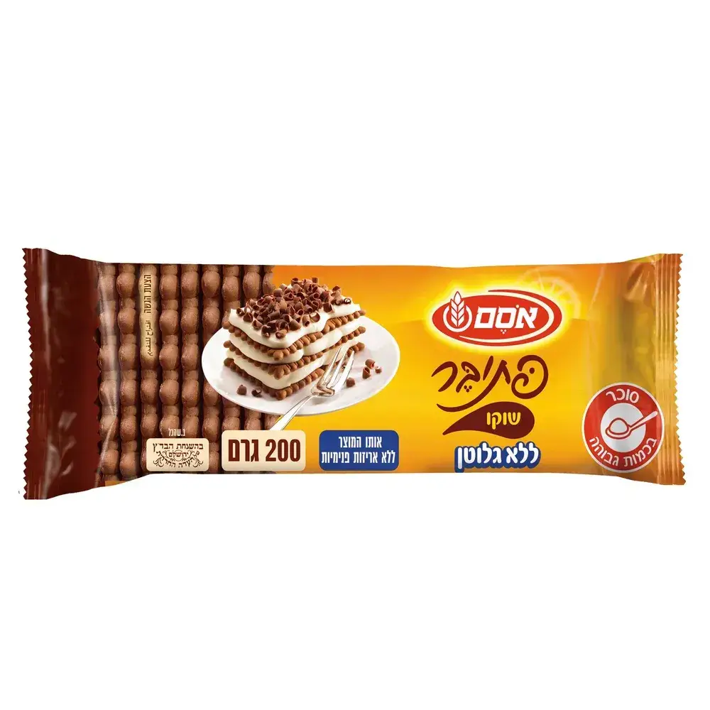אסם פתי בר ללא גלוטן שוקו 12*200גרם
