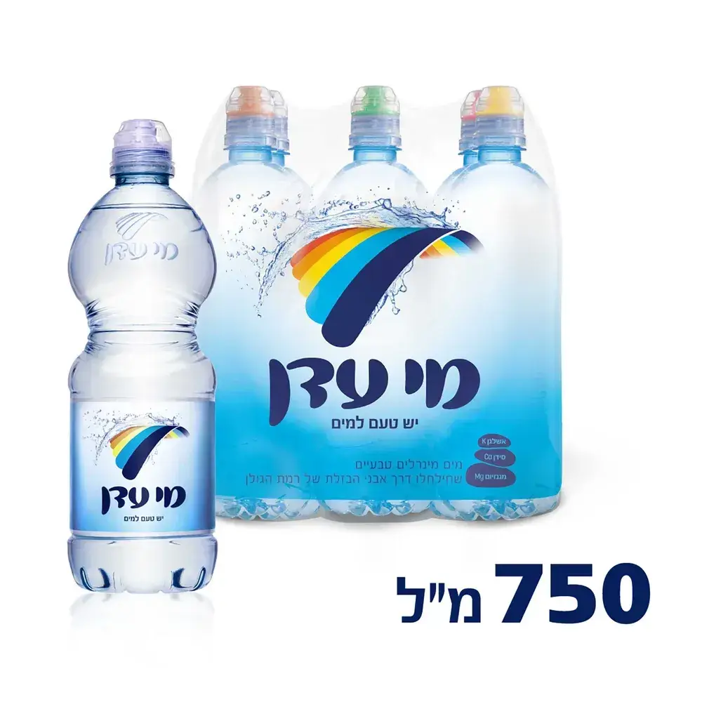 מי עדן 0.75 ליטר פקק ספורט שישייה