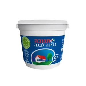 גבינה לבנה תנובה 5% 250 בדצ