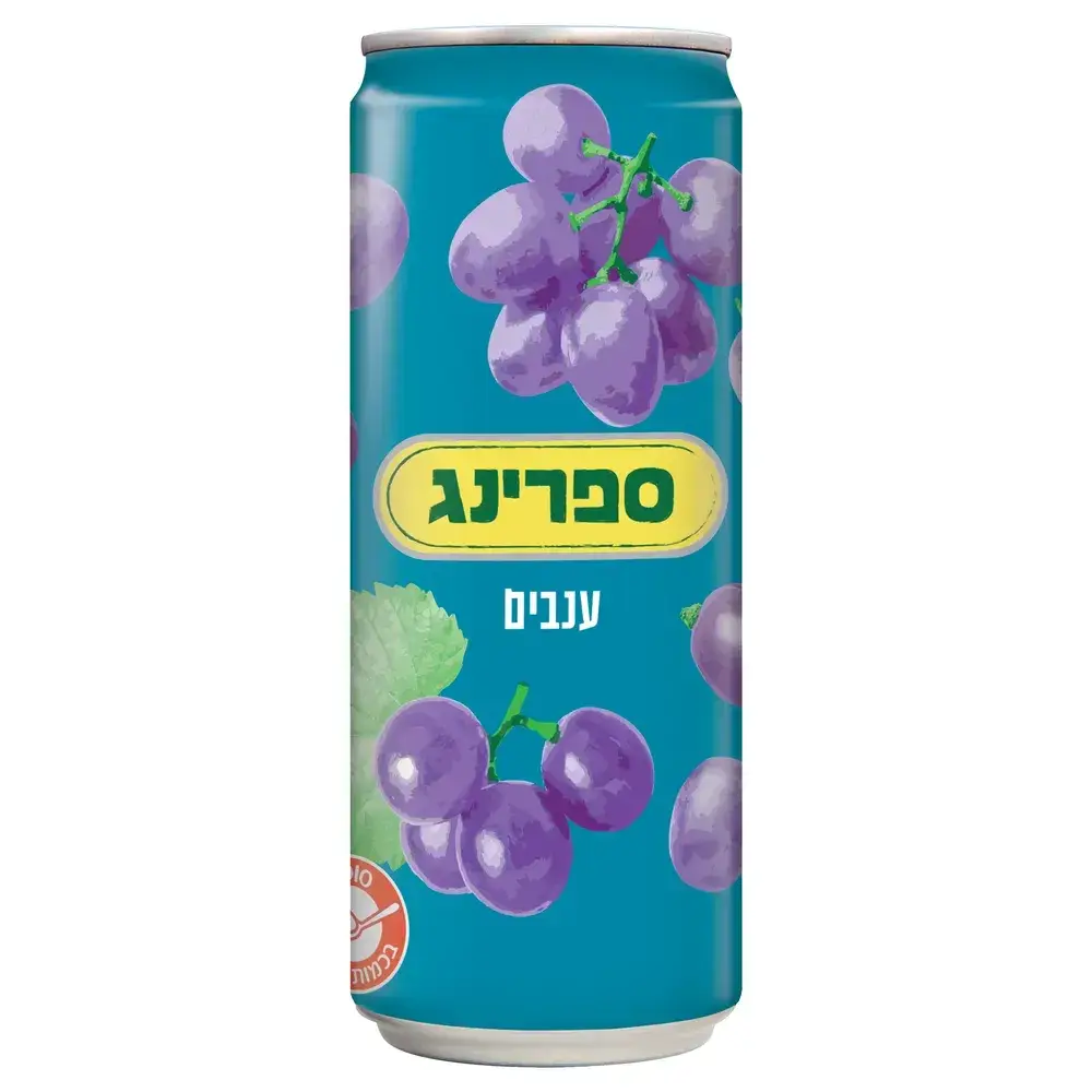פחית  ספרינג ענבים 330 מ"ל