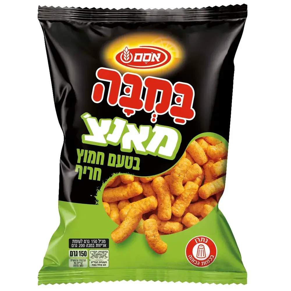 במבה מאנצ חמוץ חריף 24*150גרם