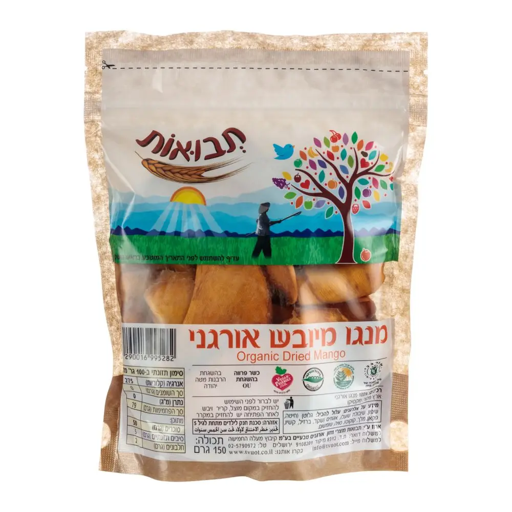 מנגו מיובש אורגני 150גר תבואות {12 יח}