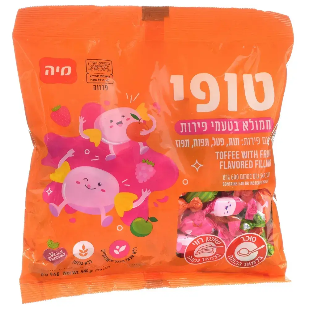 טופי ממולא בטעמי פירות 600 גר
