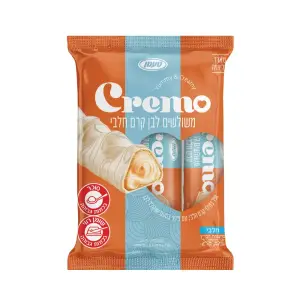 מארז cremo וופל קרם לבן בציפוי לבן 75 גר