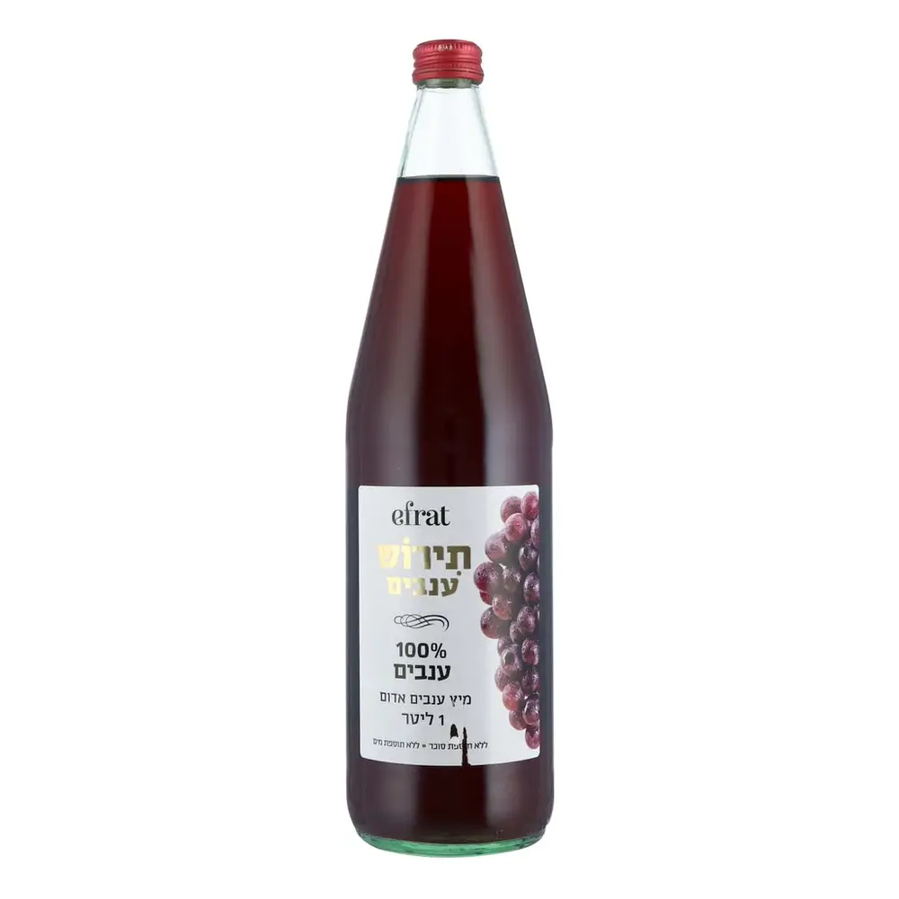 מיץ ענבים תירוש 100% טבעי אדום אפרת