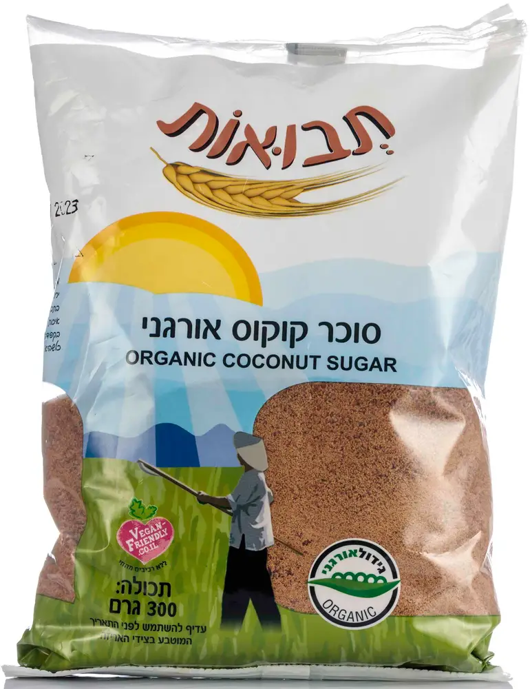 סוכר קוקוס אורגני  300 גרם יצרן/מותג: תבואות