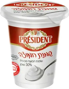 שמנת חמוצה טבעית 30% שומן 300 גרם PRESIDENT