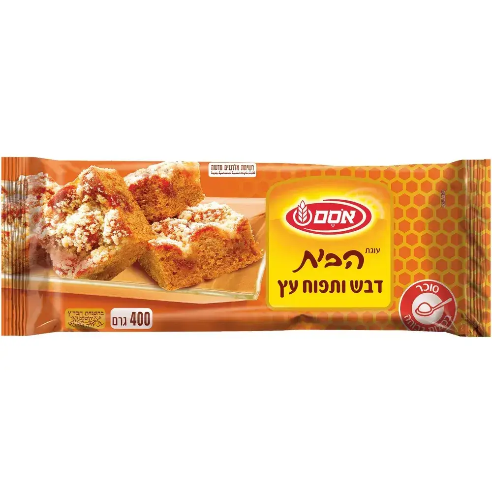 עוגת דבש ותפוע ופירורים 400 ג'' אסם