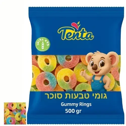טטו גומי טבעות מסוכר 500 גרם