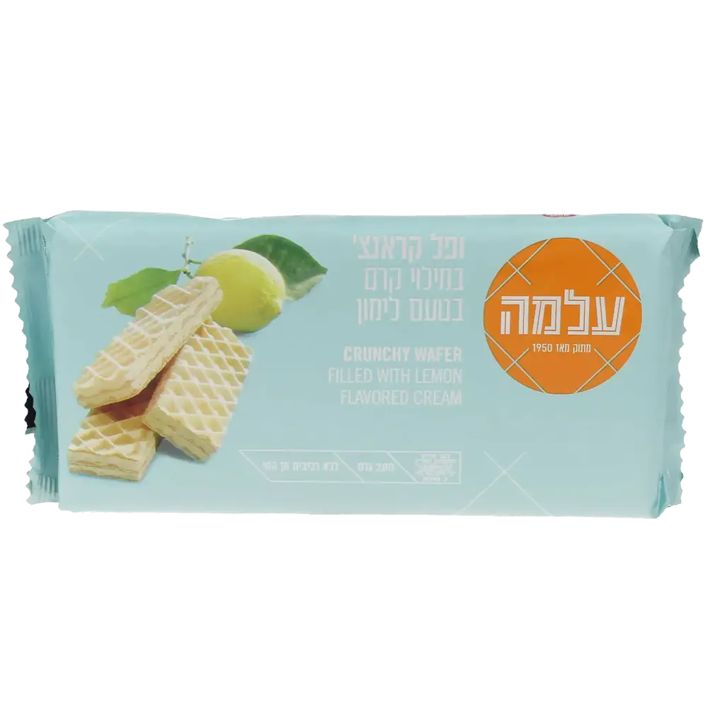 עלמה וופל לימון בלגי 200ג