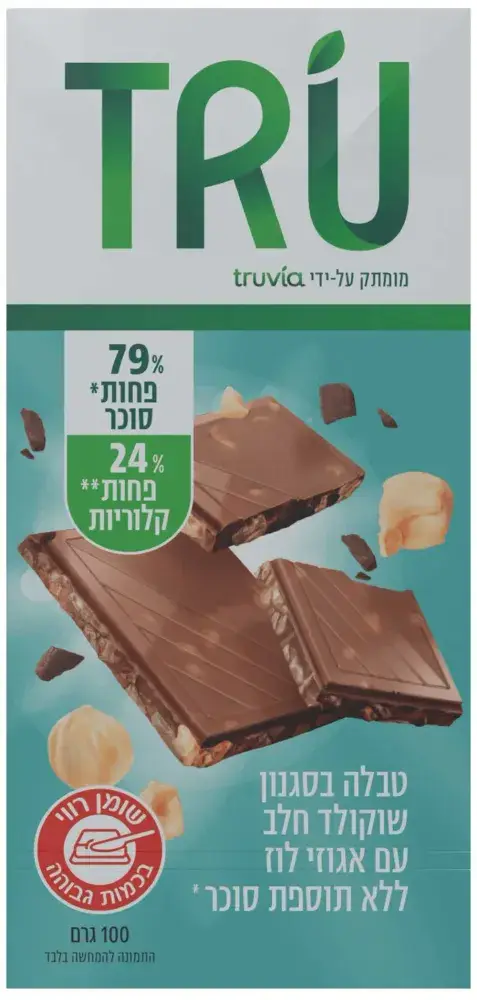 טרו שוקולד חלב+אגוזים 100 גר'
