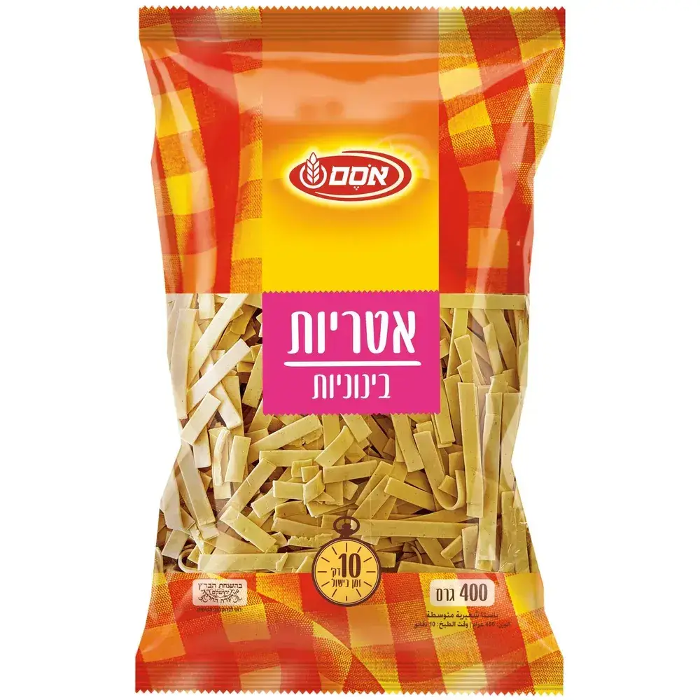 אסם אטריות בינוניות 12*400גרם