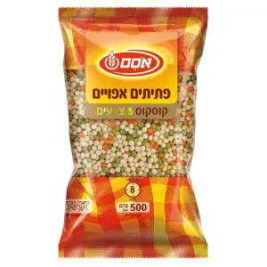 אסם פתיתים קוסקוס 3 צבעים 12*500גרם