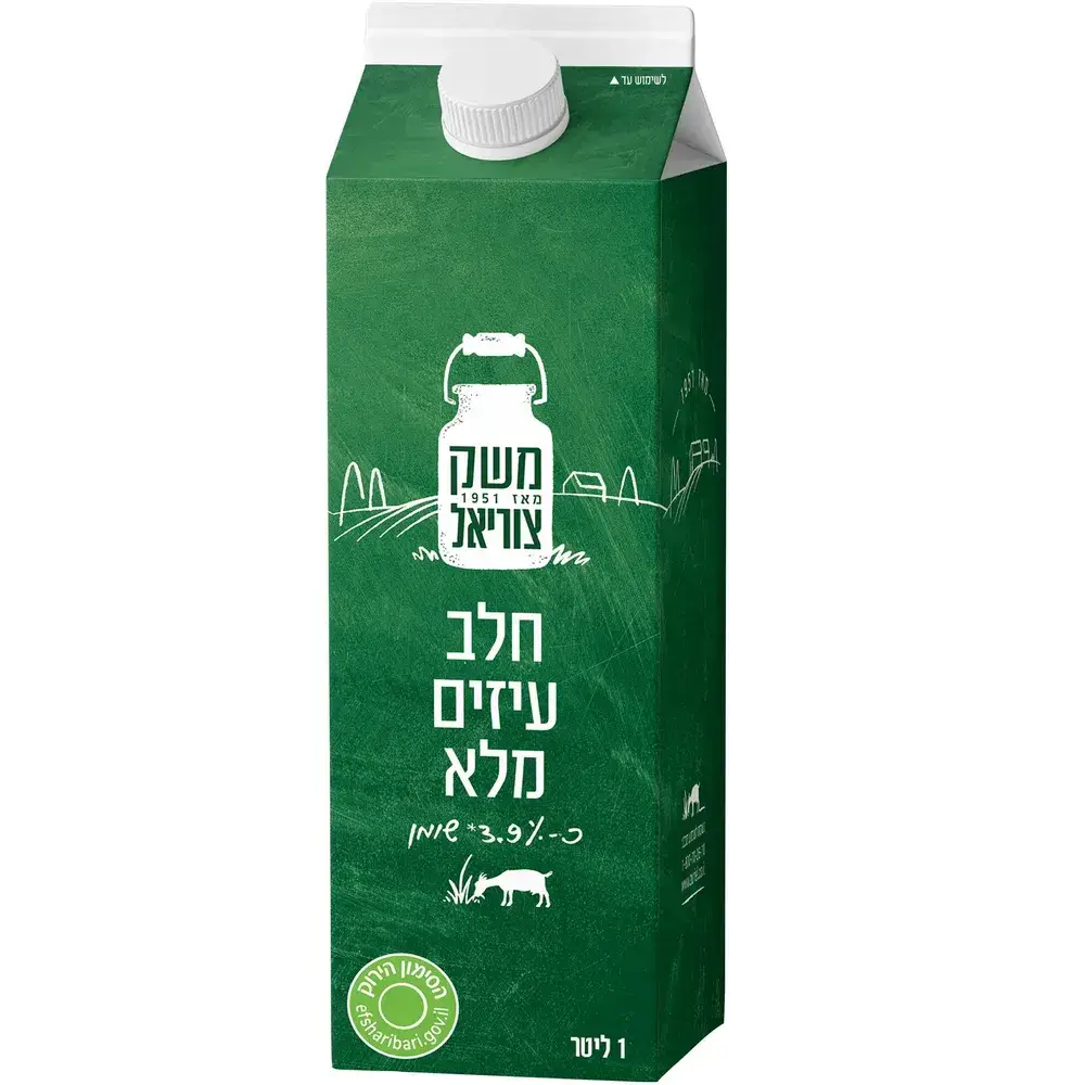חלב עיזים 4.1% בקרטון 1ל' צוריאל